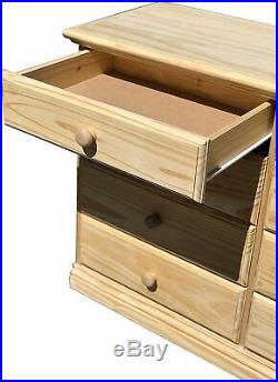 New 8 Chest Of Eight Drawers Unfinished Solid Pine No Assembly Required