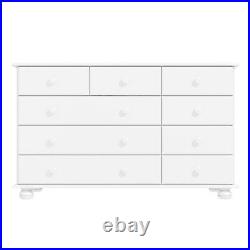 New Hamilton 2+3+4 Wide Chest of Drawers in White Bedroom Furniture Unit