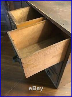 Nice ANTIQUE PRIMITIVE 9 DRAWER WOOD APOTHECARY CABINET Parts CHEST