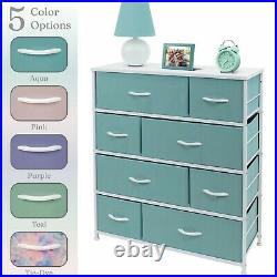 Nightstand Chest 8 Drawers Bedside Dresser Furniture for Bedroom Office Organize