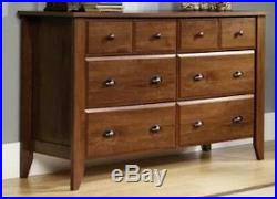 Oak 6 Drawer Dresser Double Wood Chest Modern Furniture Storage Organizer NEW