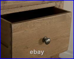 Oak Bedroom Chest Drawers Solid Wood 7 Drawer in Chunky Dorset Country