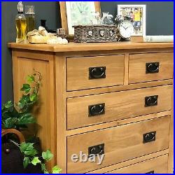 Oak Chest of Drawers / 5 Drawer 2 Over 3 Chest / Solid Wood Bedroom Grange NEW
