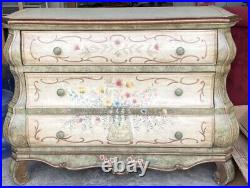 Painted Cottage Cottage Core Farmhouse Dresser/ Chest velvet lined drawers green
