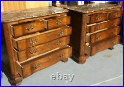 Pair Century Furniture 4 Drawer Mineral Top Bachelor Chests
