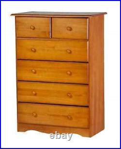 Palace Imports Honey Pine Solid Wood 6 Drawer Chest Solid wood 5364