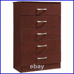 Pemberly Row 5 Drawer Chest in Mahogany