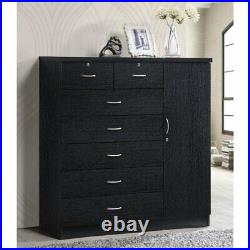 Pemberly Row 7 Drawer Chest in Black