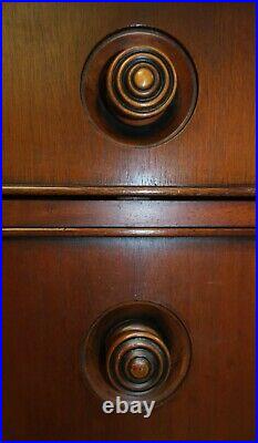 Polo Ralph Lauren Elegant Mahogany Chest Of Drawers With Delicate Carvings