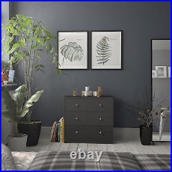 Portland 3 Drawer Chest, Black