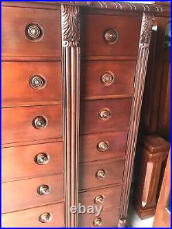 Ralph Lauren Mahogany Gentlemen's Dresser 21 Drawer Neoclassical