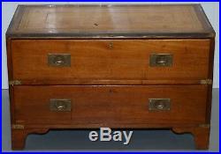 Rare Hobbs & Co 1930 Stamped Military Campaign Chest Of Drawers, Rare Original