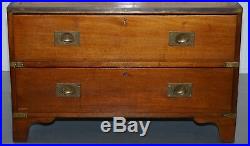 Rare Hobbs & Co 1930 Stamped Military Campaign Chest Of Drawers, Rare Original