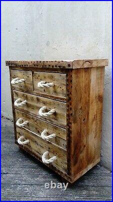 Reclaimed and Handmade Chunky Wooden Chest of Drawers for all Rooms