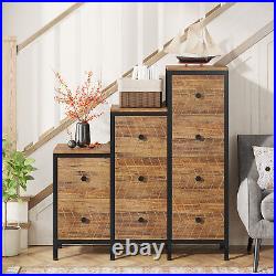 Rustic Wood Dresser Chest of 9 Drawers Large Storage Cubby Organizer for Bedroom
