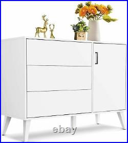 SEJOV Modern White Dresser for Bedroom, 3-Drawer Chest Wood Dresser with Door NEW-