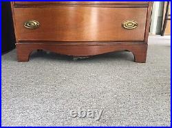 Serpentine Front Mahogany Tall Chest of Drawers Waverly DRESSER MCM Reduced