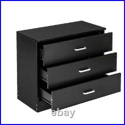 Set Of 2 Dressers Chest of Drawers 3 Drawer Bedroom Storage Home Furniture