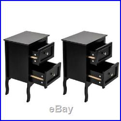 Set of 2 Nightstand WithDrawer for Home Bedroom Chest Sofa Side Bedside Storage