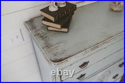 Shabby Chic Distressed Painted Chest of Drawers Dresser Antique Farmhouse Cottag