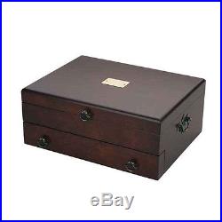 Silver Flatware Storage Chest Silverware Drawer Case Wood Vintage Set Box