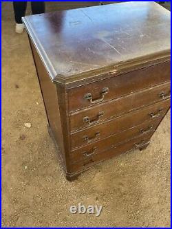 Small Solid Wood Dresser Chest Of Drawers 31 Tall 24.5x16.5 Vintage