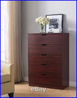 Smart Home Eltra K Series Utility Storage Organizer Wood 5 Drawer Chest Dresser