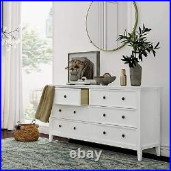 Solid Wood Chest of Drawers 6 Drawer Dresser Bedroom Storage Cabinet Furniture