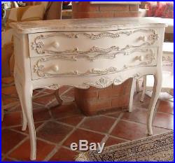 Solid Wood Commode Chest of Drawers White Shabby Chic / French Country