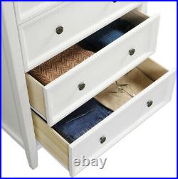 Solid Wood Dresser Chest with Wide Storage Space Clothes Organizer with 4 Drawer