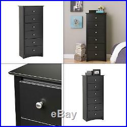Sonoma 6-drawer black chest tall dresser new storage lingerie prepac bedroom