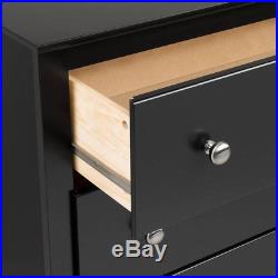 Sonoma Bedroom Wooden 6-Drawer Tall Storage Chest Dresser Black