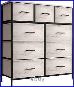Sorbus 9 Drawer Fabric Dresser for Bedroom Tall Storage Chest of Drawers for
