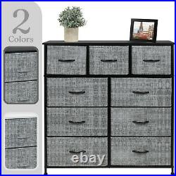 Sorbus 9 Drawers Dresser Furniture Storage Chest Organizer Bedroom Unit Gray
