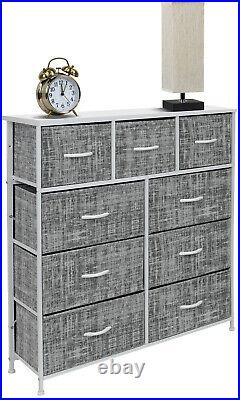 Sorbus 9 Drawers Dresser Furniture Storage Chest Organizer Bedroom Unit Gray