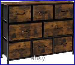 Sorbus Dresser with 8 Drawers Farmhouse Brown Wood Furniture Storage Chest