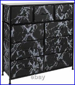 Sorbus Dresser with 9 Drawers Bedroom Chest Furniture Tower Marble Collection