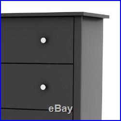 South Shore 5 Drawer Chest Wood chest of drawers 5 drawer in Pure Black Finish