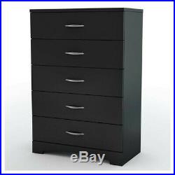 South Shore Maddox 5 Drawer Chest Pure Black