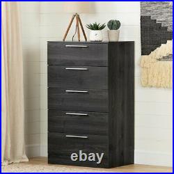 South Shore Step One Essential 5 Drawer Chest in Gray Oak