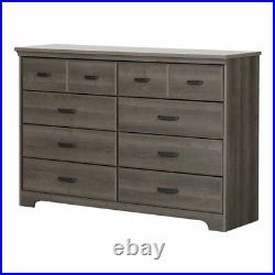 South Shore Versa 8 Drawer Dresser in Gray Maple