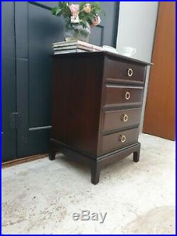 Stag Minstrel Mahogany Bedside Chest Of 4 Drawers TABLE DELIVERY AVAILABLE