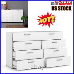 Storage Cabinet Organizer 8 Drawer Double Dresser Chest of Drawers Furniture US