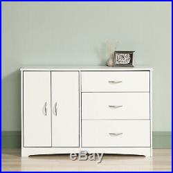 Storage Dresser Cabinet 3 Drawer Set Organizer Small White Furniture Chest NEW
