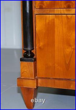 Swedish Biedermeier Cherry Wood Chest Of Drawers Circa 1850 Ebonised Pillars