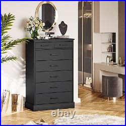 Tall 7 Drawer White Dresser for Bedroom Large Storage Cabinet, Chest of Drawers