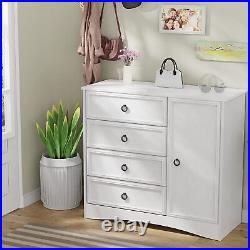 Tall Chest Drawers 4 Drawer For Bedroom Furniture Large Storage Cabinet White