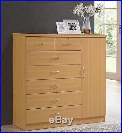 Tall Dresser Bedroom 7 Drawer Storage Organizer Cabinet Chest Furniture Wood New