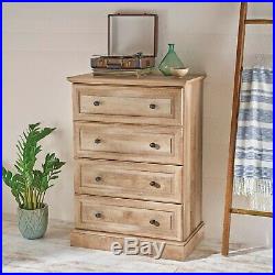Tall Dresser Chest 4 Drawer Country Farmhouse Rustic Wood Weathered Cabinet