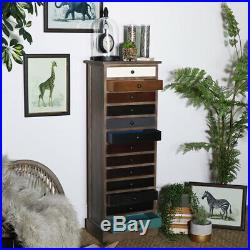 Tallboy tall slim wooden vintage style chest of drawers home furniture storage